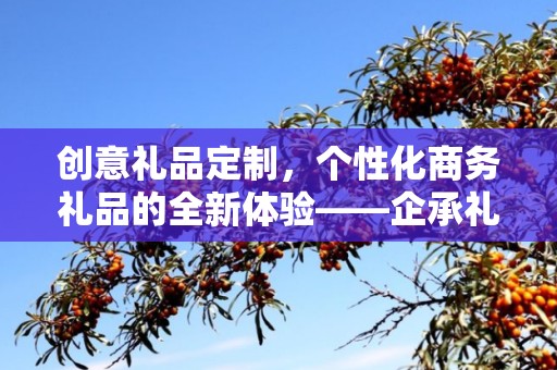 创意礼品定制，个性化商务礼品的全新体验——企承礼品供应链公司介绍